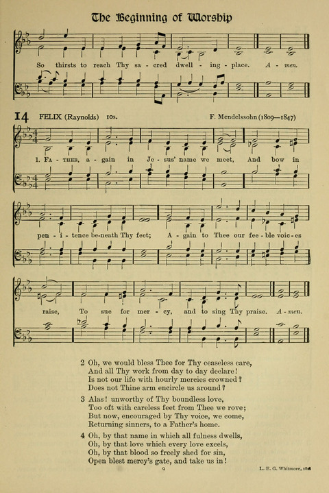 Hymns of Worship and Service: (12th ed.) page 9