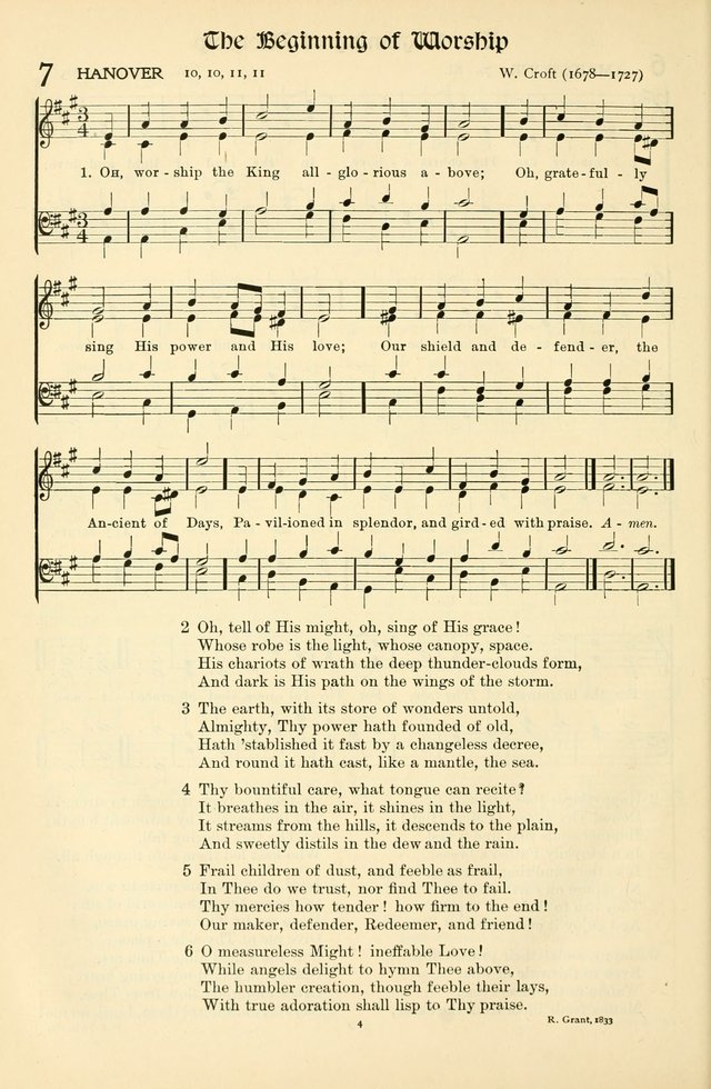 In Excelsis: Hymns with Tunes for Christian Worship. 7th ed. page 4