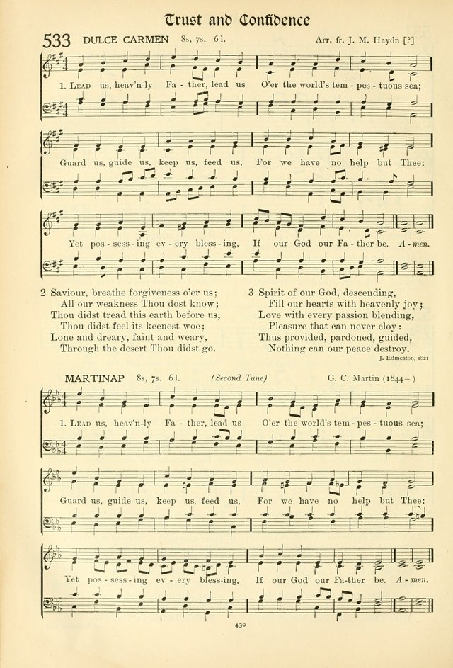 In Excelsis: Hymns with Tunes for Christian Worship. 7th ed. page 436