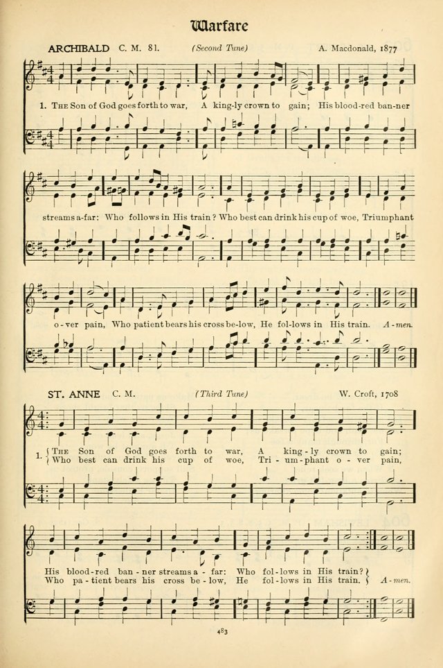 In Excelsis: Hymns with Tunes for Christian Worship. 7th ed. page 491