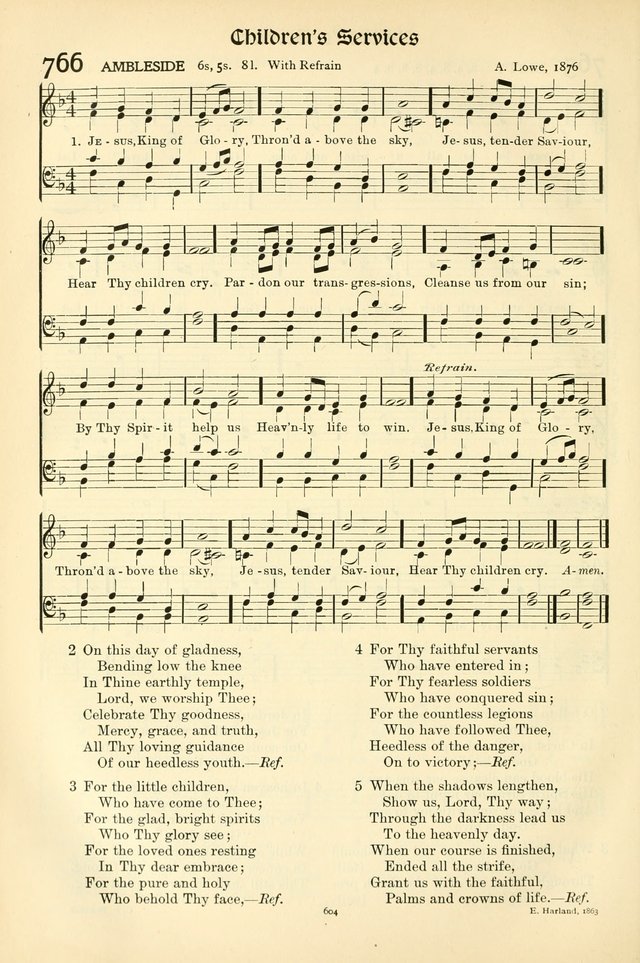 In Excelsis: Hymns with Tunes for Christian Worship. 7th ed. page 612