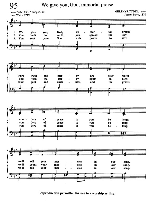 In Melody and Songs: hymns from the Psalm versions of Isaac Watts page 104