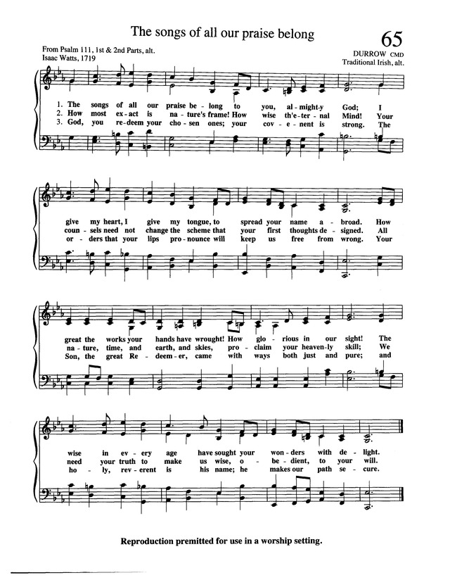 In Melody and Songs: hymns from the Psalm versions of Isaac Watts page 73