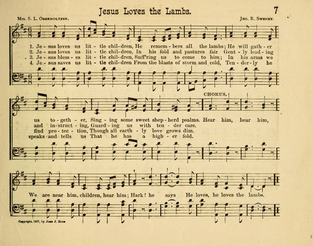 Infant Praises: a collection of sacred songs, hymns, and music, for use in the Sabbath school primary department page 7