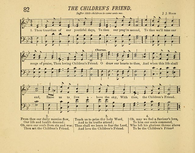 Infant Praises: a collection of sacred songs, hymns, and music, for use in the Sabbath school primary department page 82