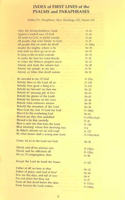 The Irish Presbyterian Hymnbook page 1869