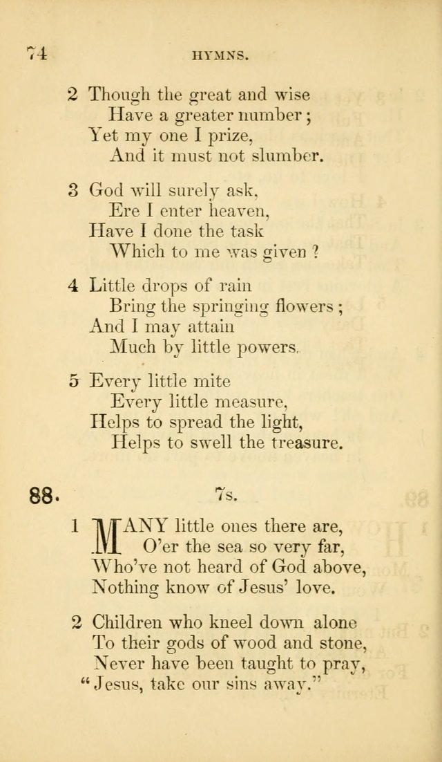 The Infant-School Hymn-Book page 74