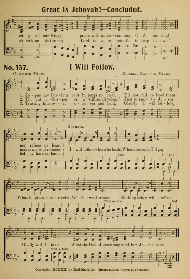 Ideal Sunday School Hymns page 157