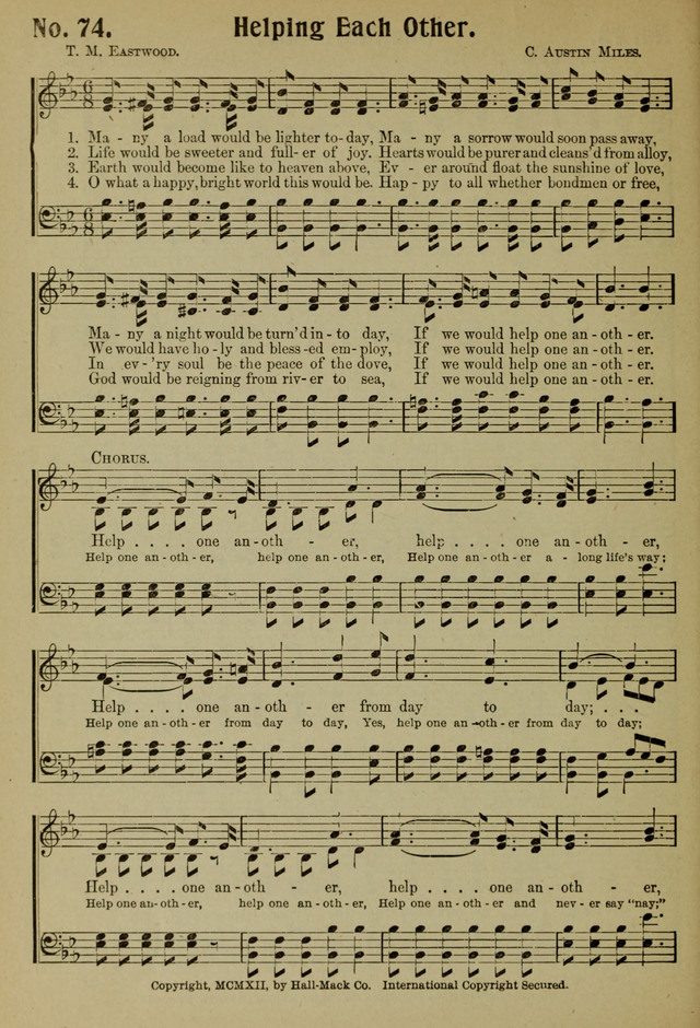 Ideal Sunday School Hymns page 74