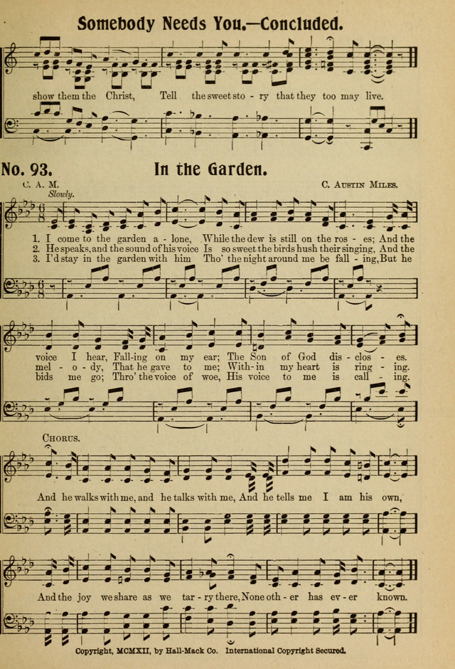 Ideal Sunday School Hymns page 93