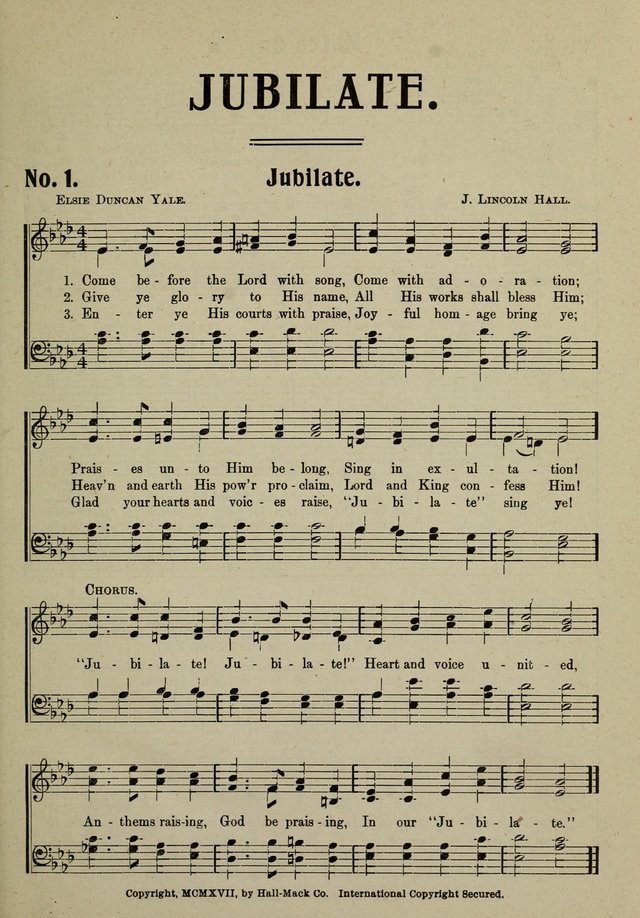 Jubilate : A Modern Sunday-School Hymnal page 2