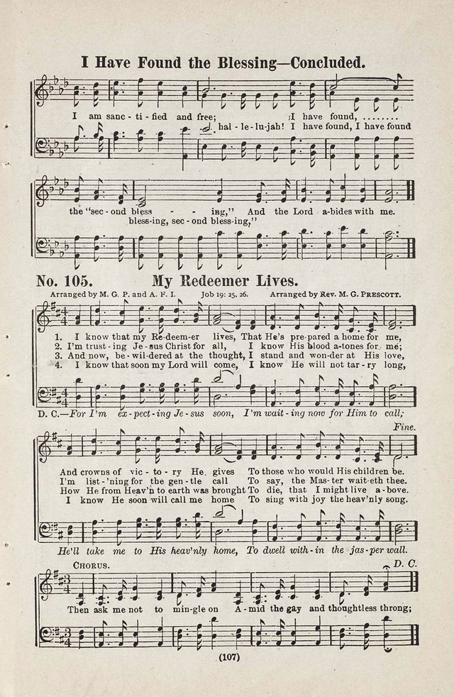 The Joy Bells of Canaan or Burning Bush Songs No. 2 page 105