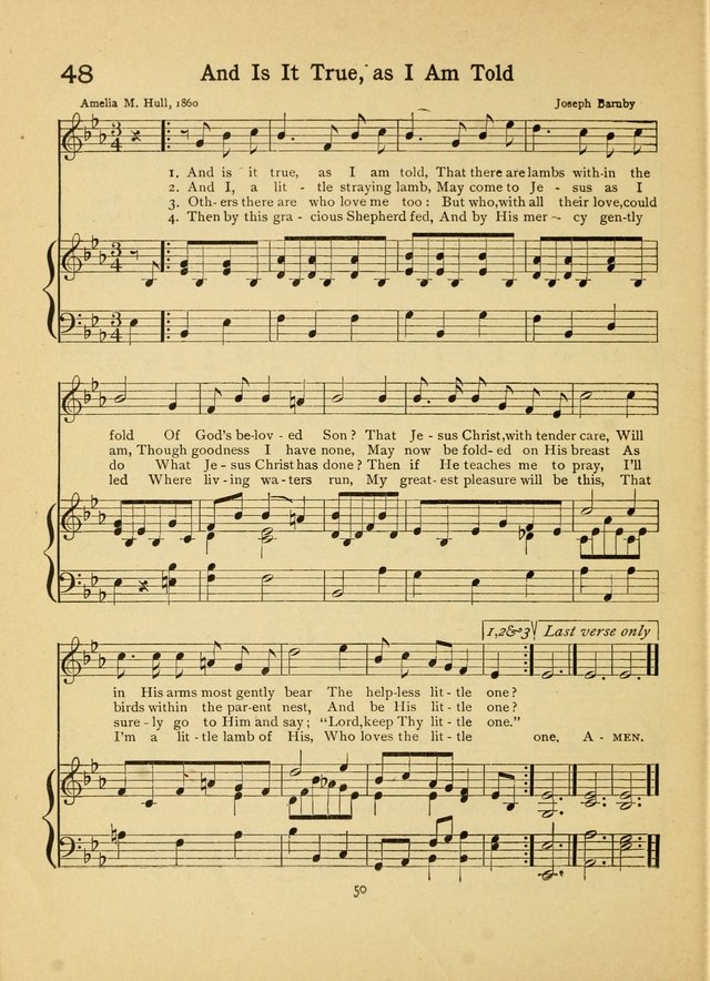 Junior Carols: a collection of sacred songs for Junior Societies, Sunday Schools, the Home Circle page 50