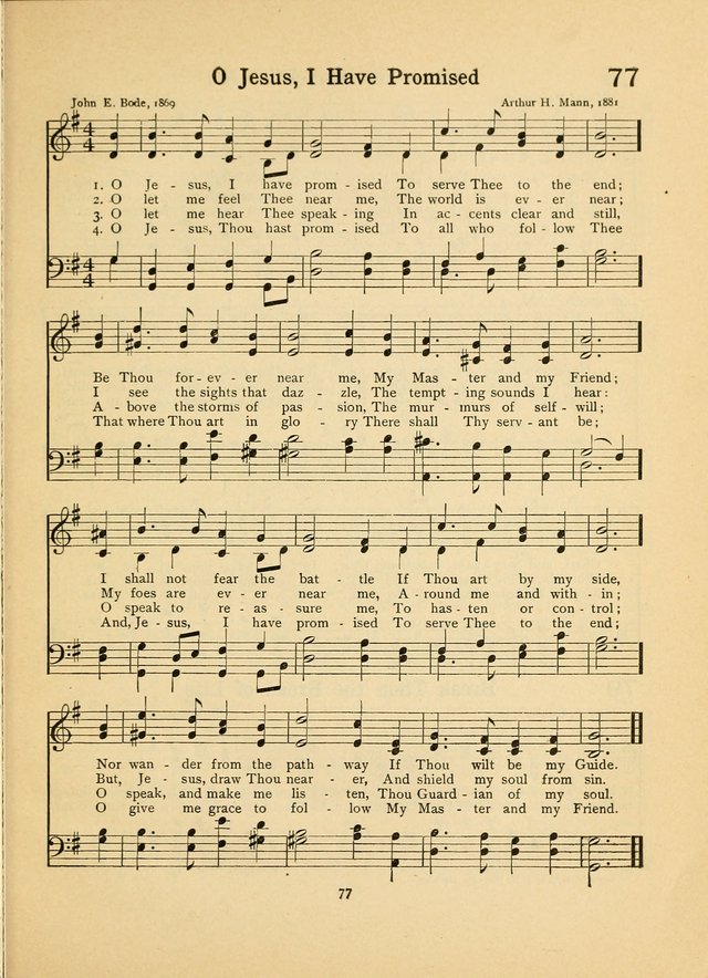 Junior Carols: a collection of sacred songs for Junior Societies, Sunday Schools, the Home Circle page 77