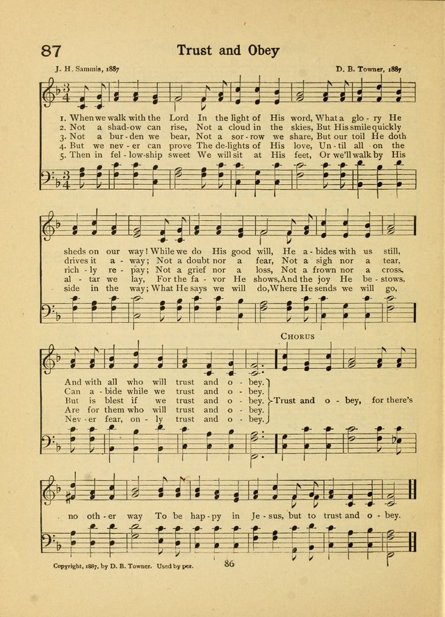 Junior Carols: a collection of sacred songs for Junior Societies, Sunday Schools, the Home Circle page 86