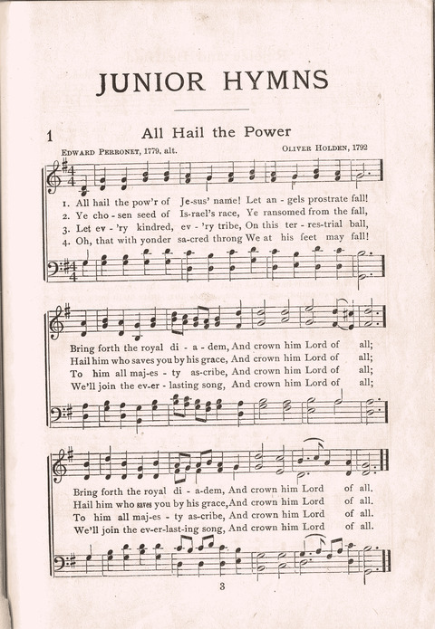 Junior Hymns page 1
