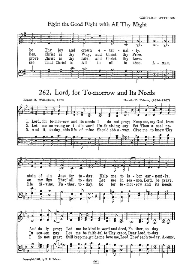 The Junior Hymnal, Containing Sunday School and Luther League Liturgy and Hymns for the Sunday School page 221