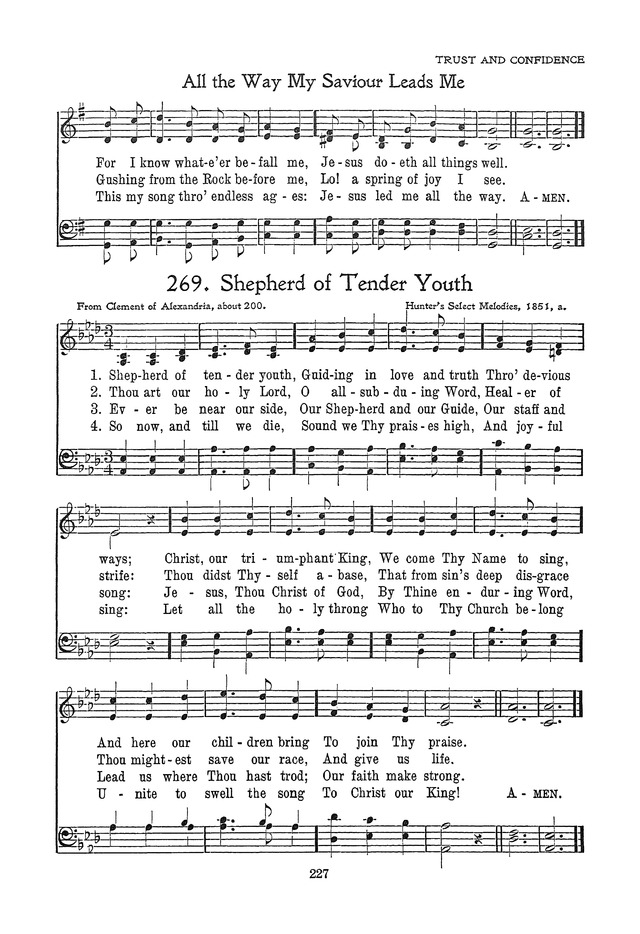 The Junior Hymnal, Containing Sunday School and Luther League Liturgy and Hymns for the Sunday School page 227