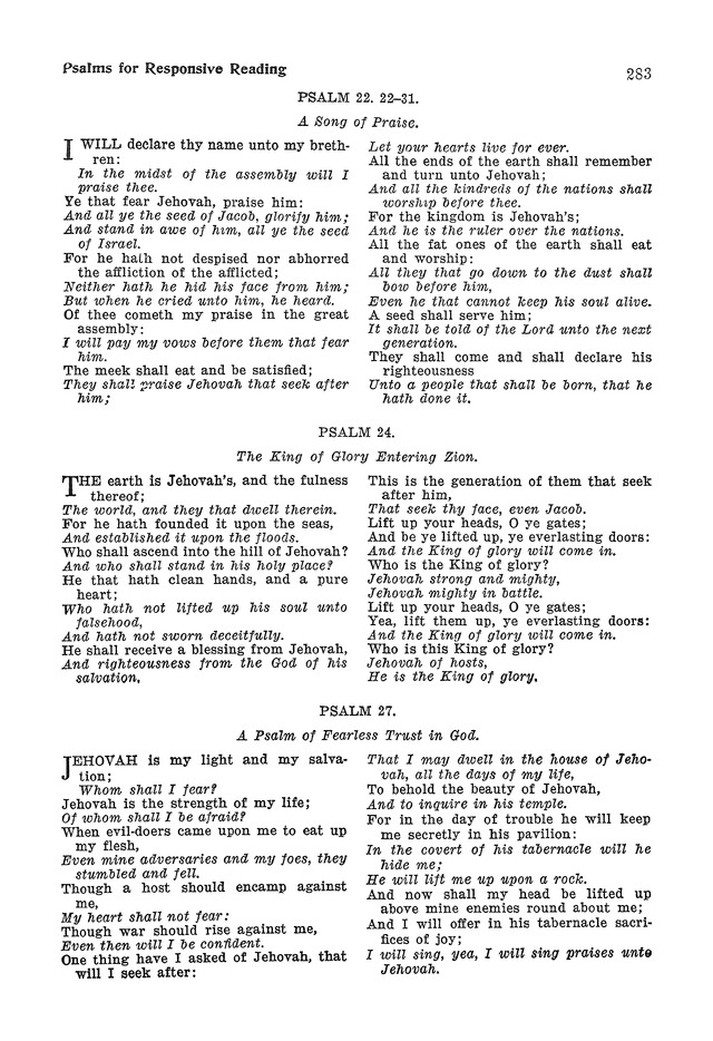 The Junior Hymnal, Containing Sunday School and Luther League Liturgy and Hymns for the Sunday School page 283