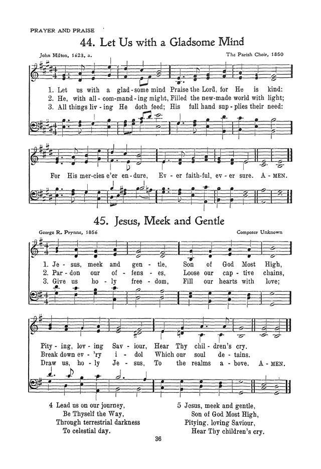The Junior Hymnal, Containing Sunday School and Luther League Liturgy and Hymns for the Sunday School page 36