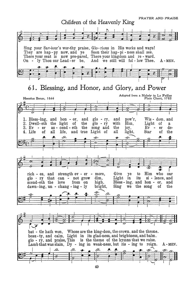 The Junior Hymnal, Containing Sunday School and Luther League Liturgy and Hymns for the Sunday School page 49