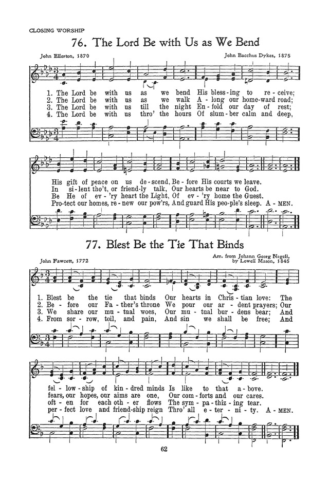 The Junior Hymnal, Containing Sunday School and Luther League Liturgy and Hymns for the Sunday School page 62