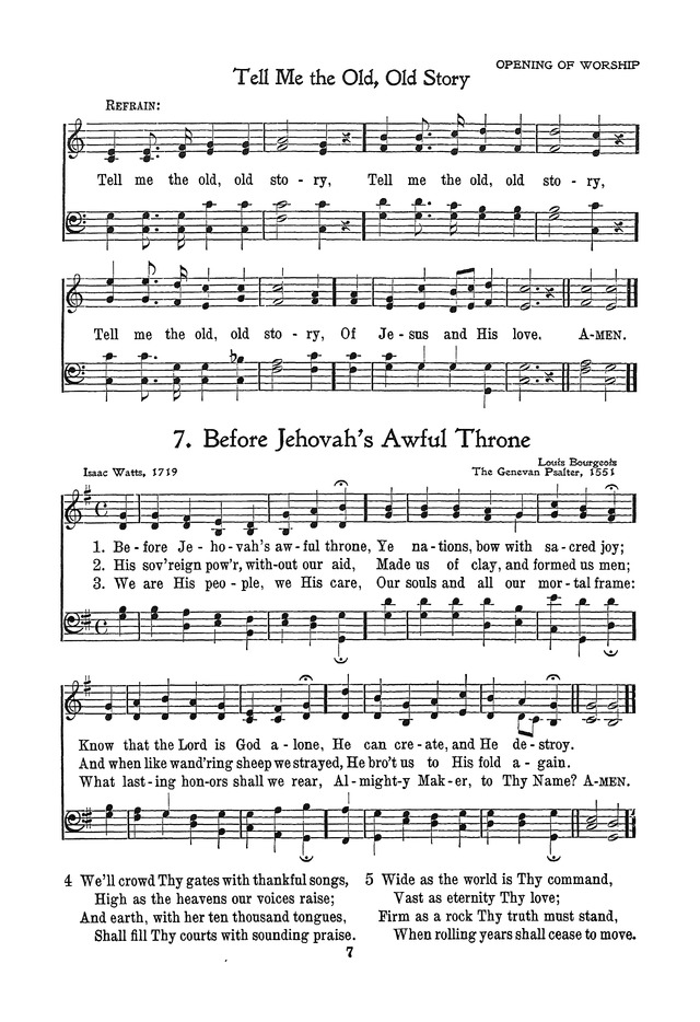 The Junior Hymnal, Containing Sunday School and Luther League Liturgy and Hymns for the Sunday School page 7