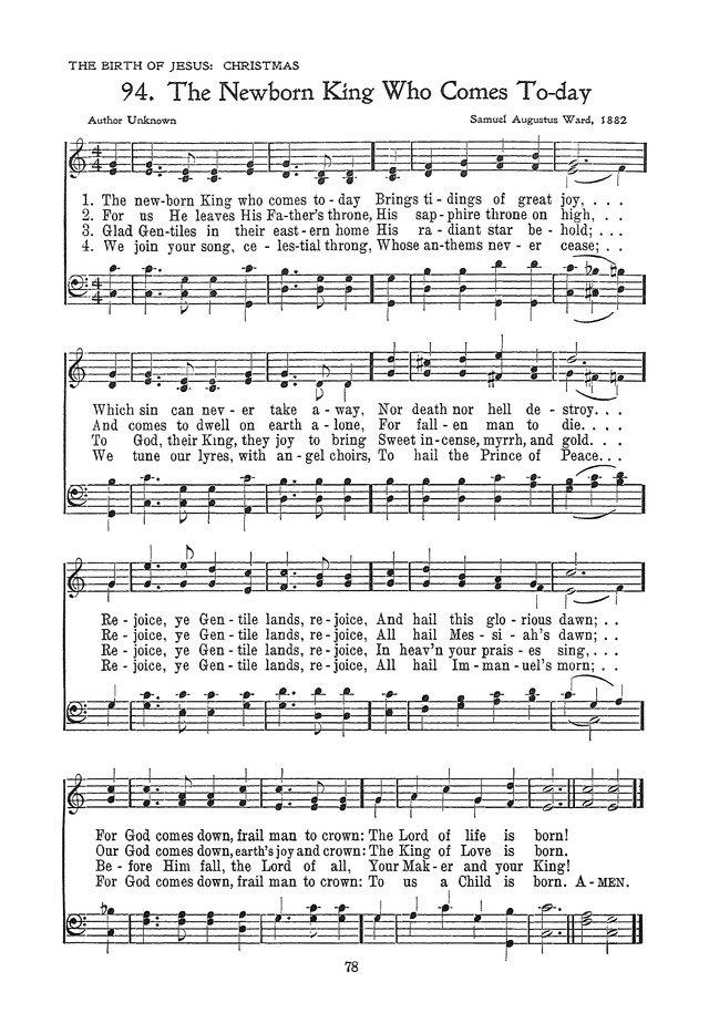 The Junior Hymnal, Containing Sunday School and Luther League Liturgy and Hymns for the Sunday School page 78