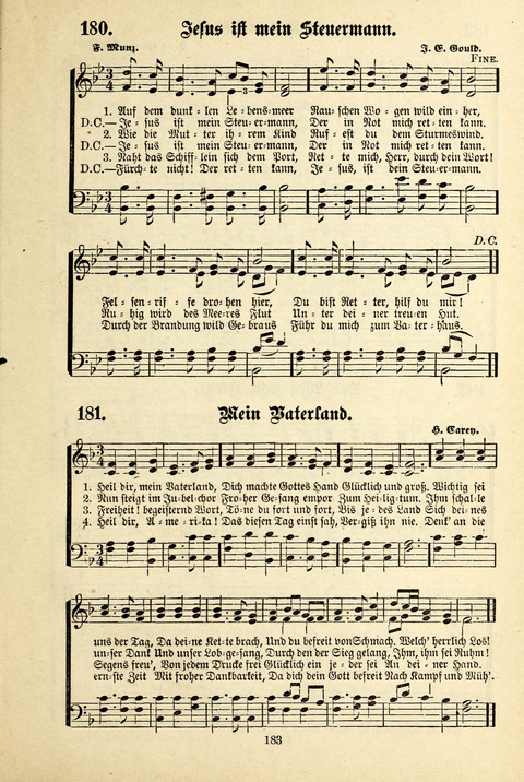 Jubel-Klänge: eine Sammlung geistlicher Lieder für Sonntagschulen und Jugendvereine page 183