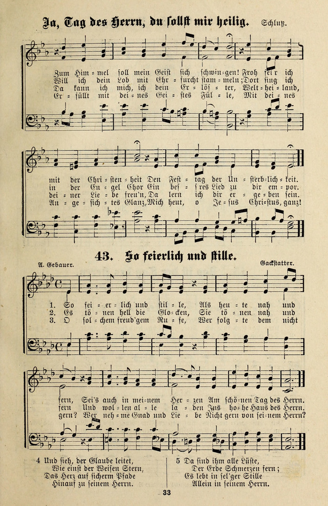 Jugendharfe: Liederbuch für Christliche Vereine, Kirchenchöre, und Sonntagsschulen page 33