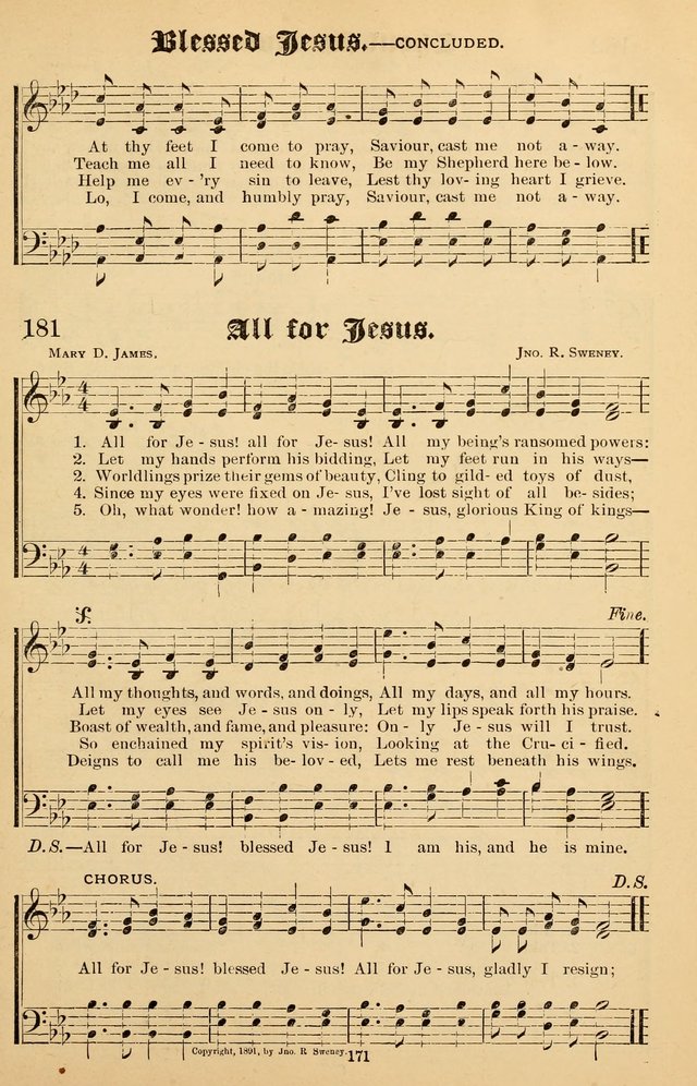 Junior Songs: a collection of sacred hymns and songs; for use in meetings of junior societies, Sunday Schools, etc. page 169