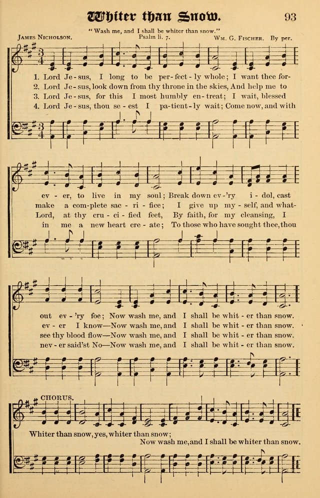 Junior Songs: a collection of sacred hymns and songs; for use in meetings of junior societies, Sunday Schools, etc. page 93