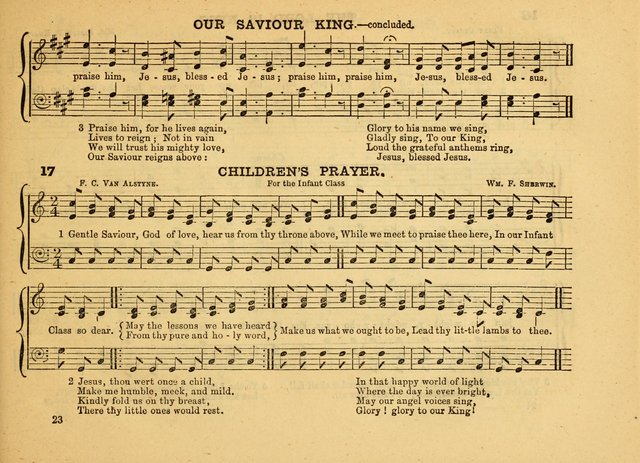 The Jewel: a selection of hymns and tunes for the Sabbath school, designed as a supplement to "The Gem" page 23