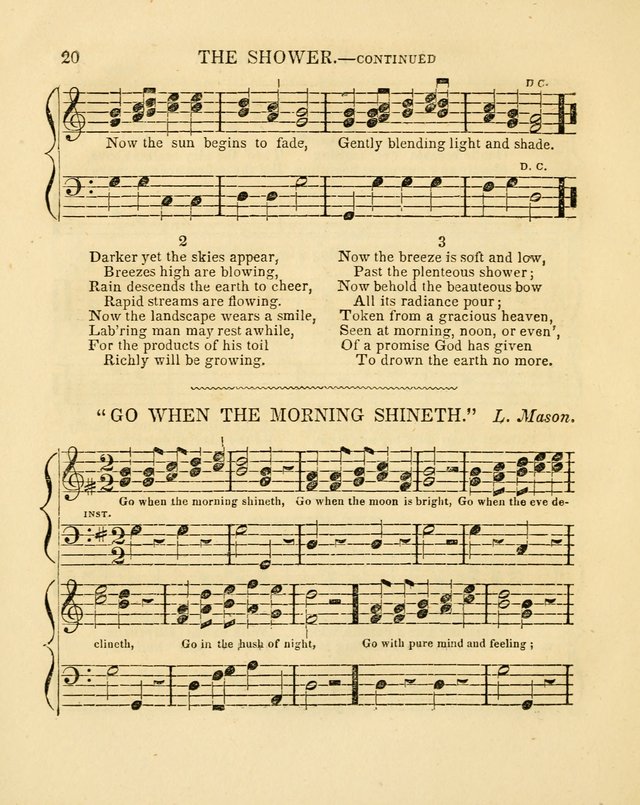 Juvenile Songs: religious, moral and sentimental, with brief exercises, adapted to the purposes of primary instruction page 20