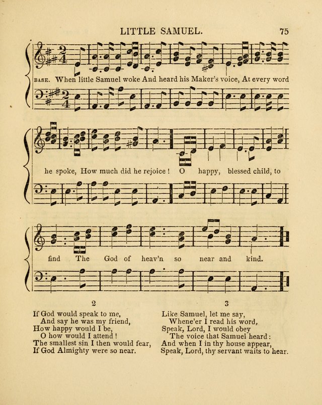 Juvenile Songs: religious, moral and sentimental, with brief exercises, adapted to the purposes of primary instruction page 75