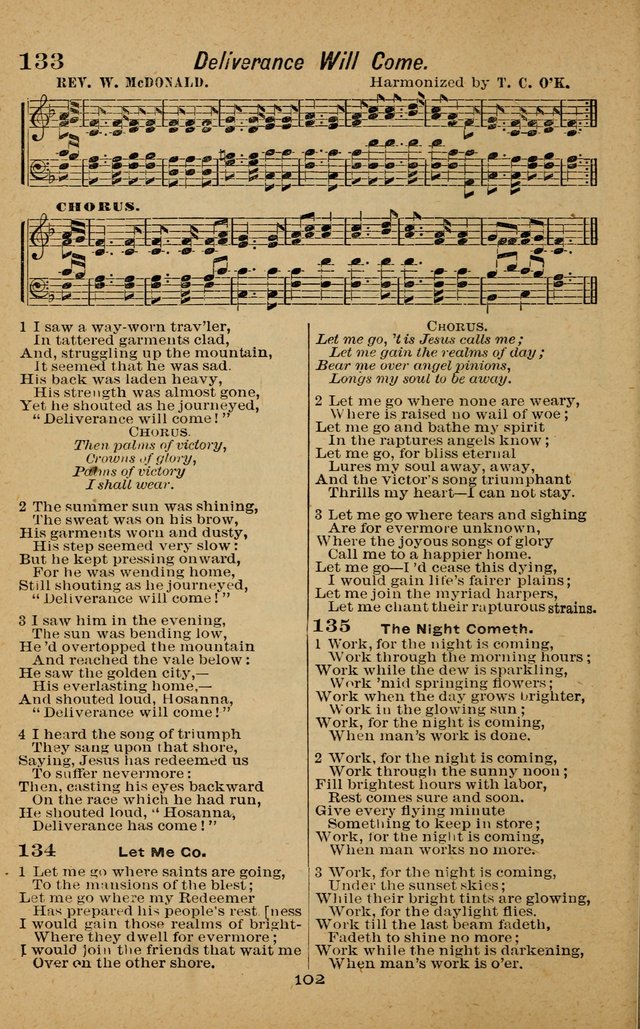 Joy to the World: or, sacred songs for gospel meetings page 102