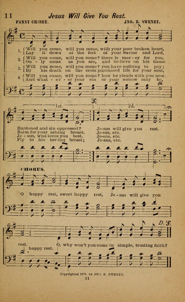 Joy to the World: or, sacred songs for gospel meetings page 11