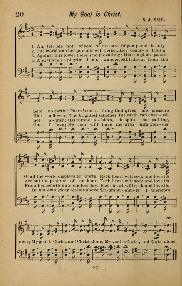 Joy to the World: or, sacred songs for gospel meetings page 20