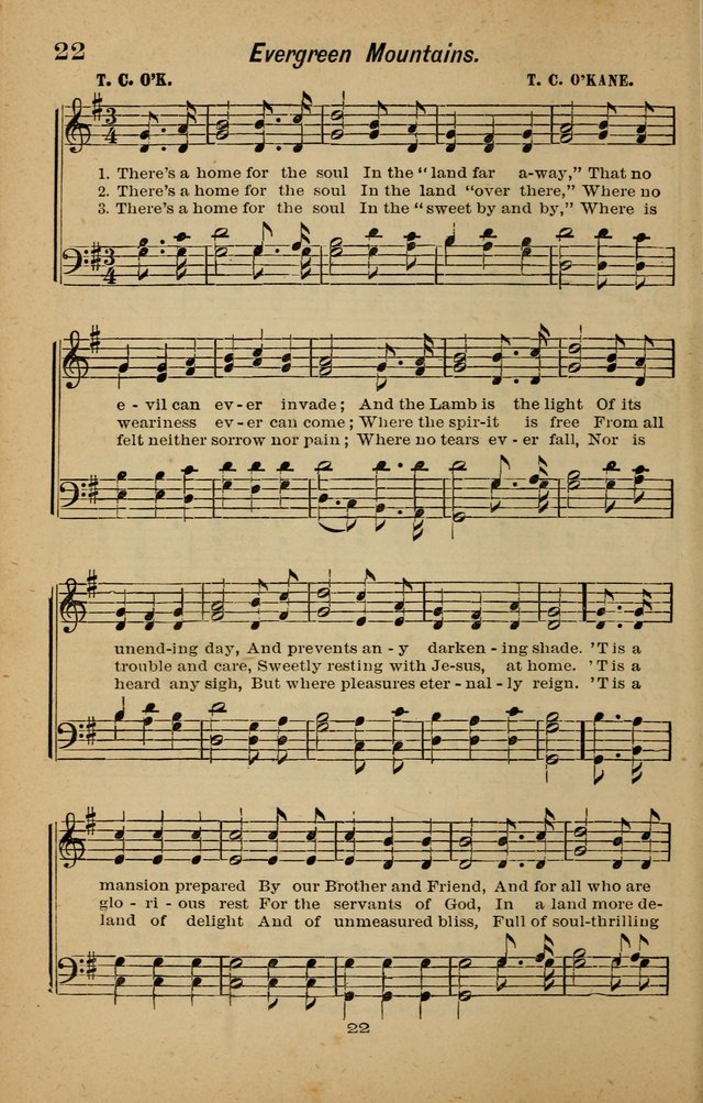 Joy to the World: or, sacred songs for gospel meetings page 22