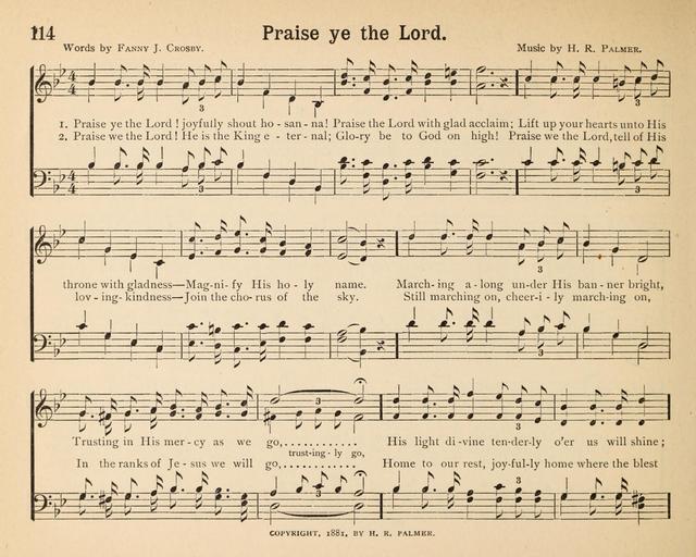 Jewels of Praise: a collection of choice original hymns and tunes suitable for Sunday-Schools, Bible Classes and the Home Circle page 114