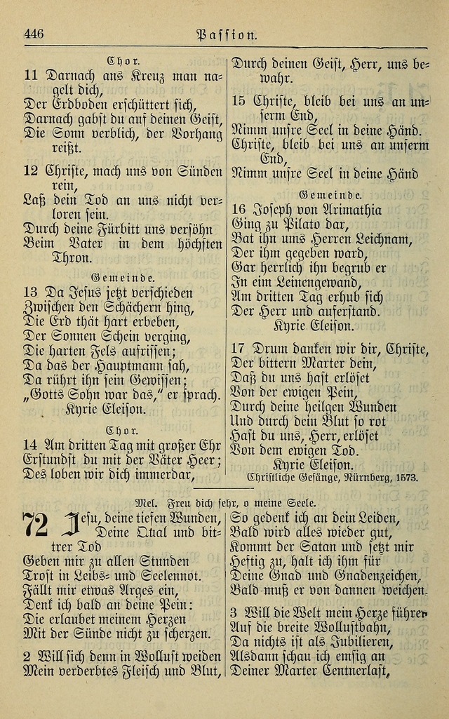 Kirchenbuch für Evangelisch-Lutherische Gemeinden page 446
