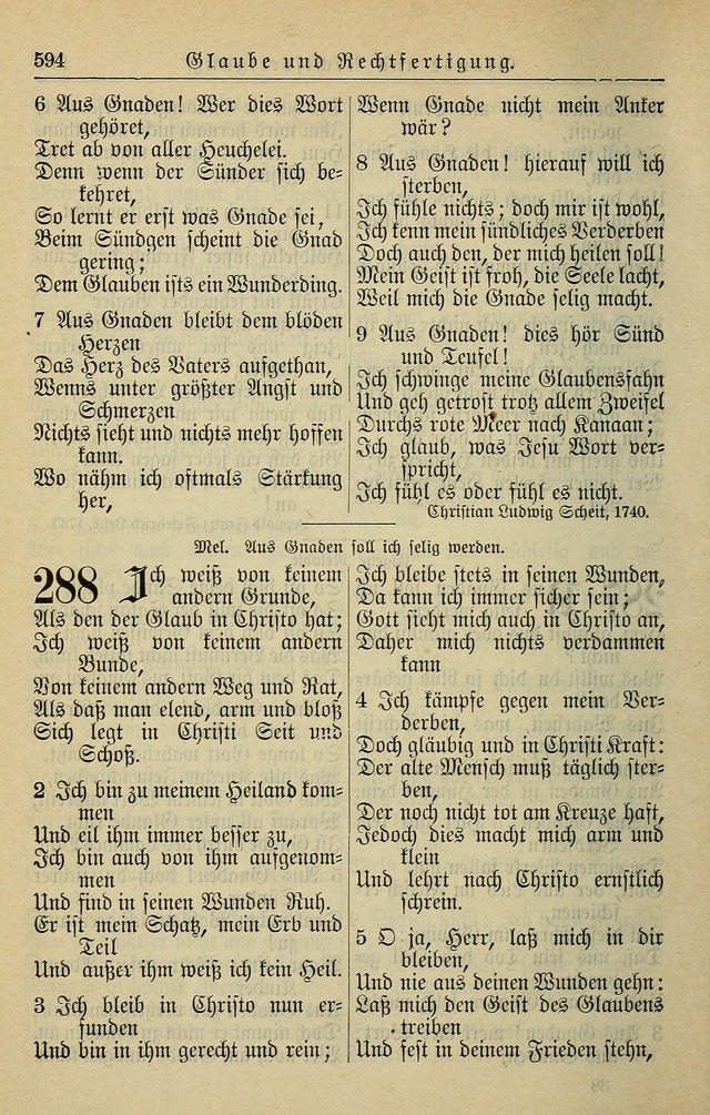 Kirchenbuch für Evangelisch-Lutherische Gemeinden page 594