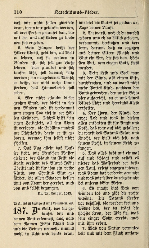 Kirchen-Gesangbuch: für Evangelisch-Lutherische Gemeinden ungeänderter Aubsburgischer Confession page 110