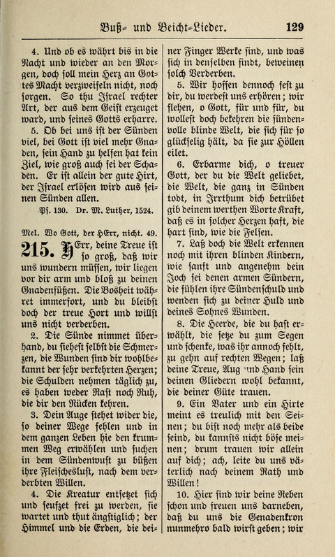 Kirchen-Gesangbuch: für Evangelisch-Lutherische Gemeinden ungeänderter Aubsburgischer Confession page 129