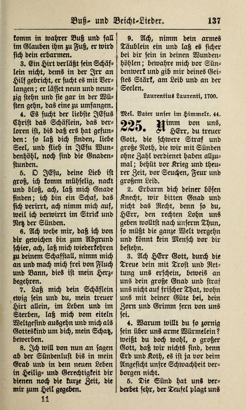 Kirchen-Gesangbuch: für Evangelisch-Lutherische Gemeinden ungeänderter Aubsburgischer Confession page 137