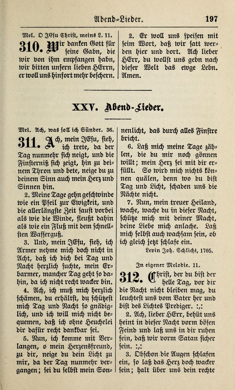 Kirchen-Gesangbuch: für Evangelisch-Lutherische Gemeinden ungeänderter Aubsburgischer Confession page 197