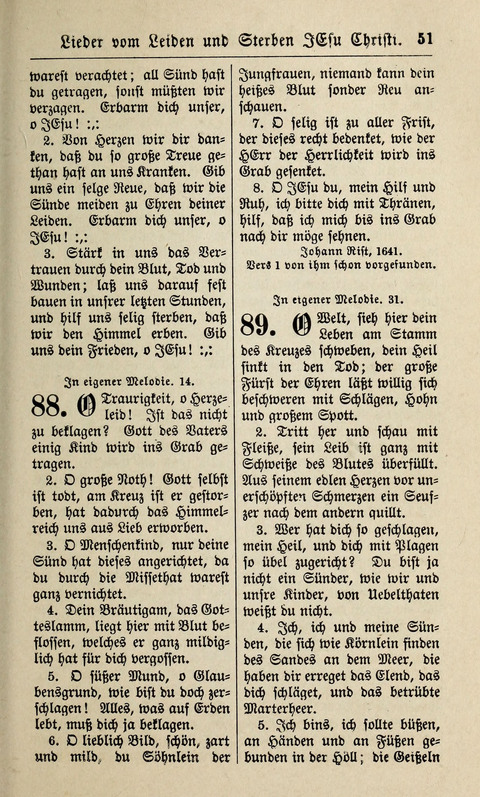 Kirchen-Gesangbuch: für Evangelisch-Lutherische Gemeinden ungeänderter Aubsburgischer Confession page 51