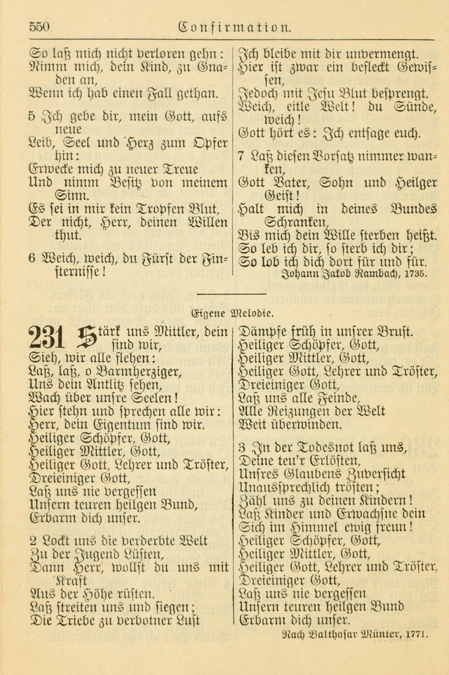 Kirchenbuch für Evangelisch-Lutherische Gemeinden page 550