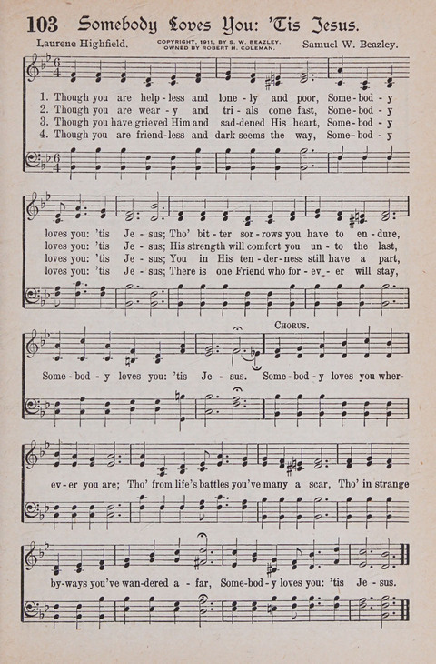 Kingdom Songs: the choicest hymns and gospel songs for all the earth, for general us in church services, Sunday schools, and young people meetings page 108