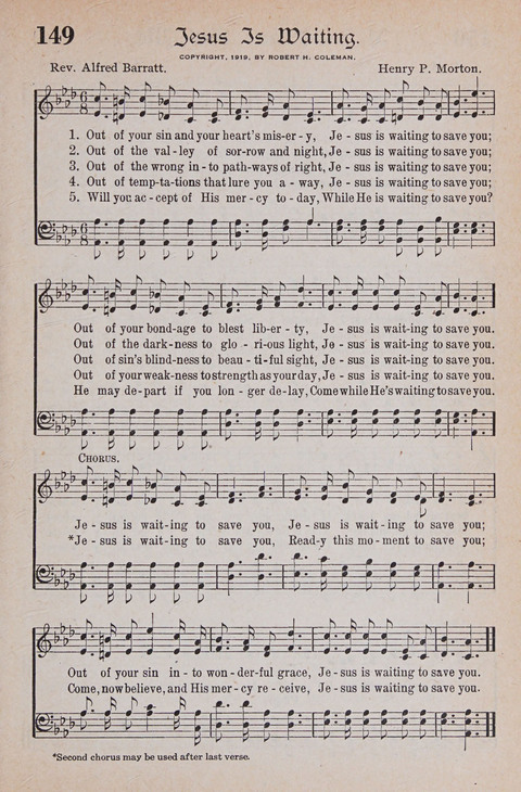 Kingdom Songs: the choicest hymns and gospel songs for all the earth, for general us in church services, Sunday schools, and young people meetings page 154